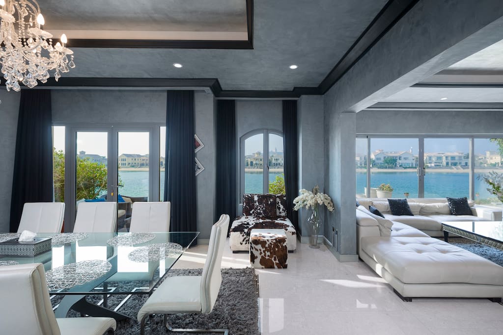 Main Room opens up to the 180 degree water views