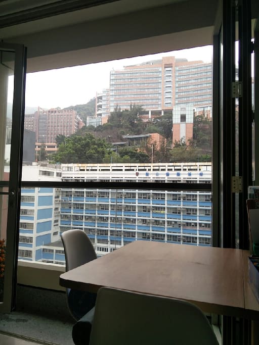 View from living room, balcony