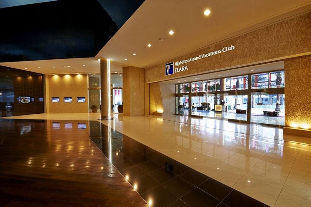 Hotel Entrance from inside the Planet Hollywood Resort & Casino complex