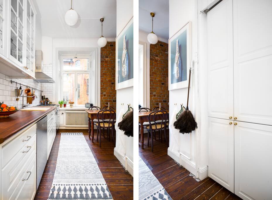 Kitchen - fridge/freezer to your right