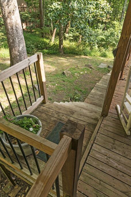 Stairs take you to your Haven