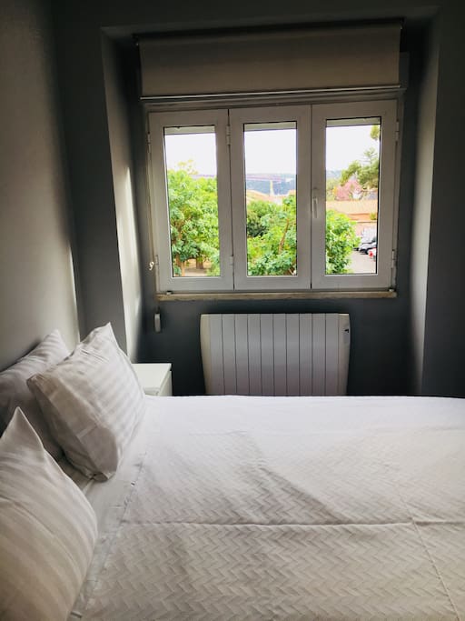 Room 1 - bed and view