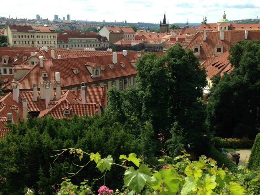 View of Prague´s roofs
