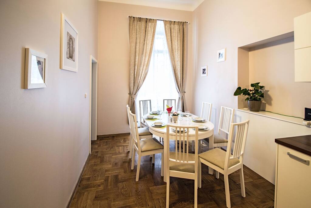 Spacious dining table