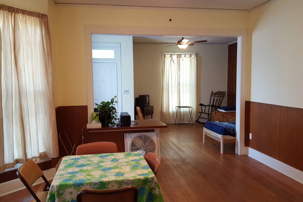 View from the kitchen to front door