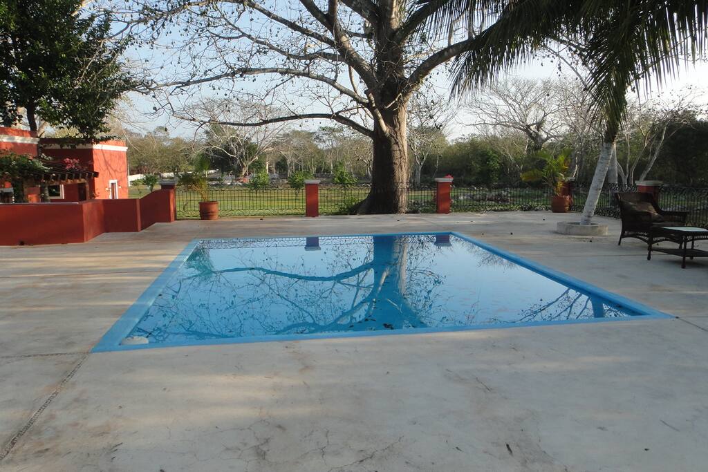 Hacienda swimming pool and area