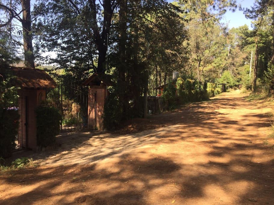 Camino de la casa a la Av Paseo Avándaro
