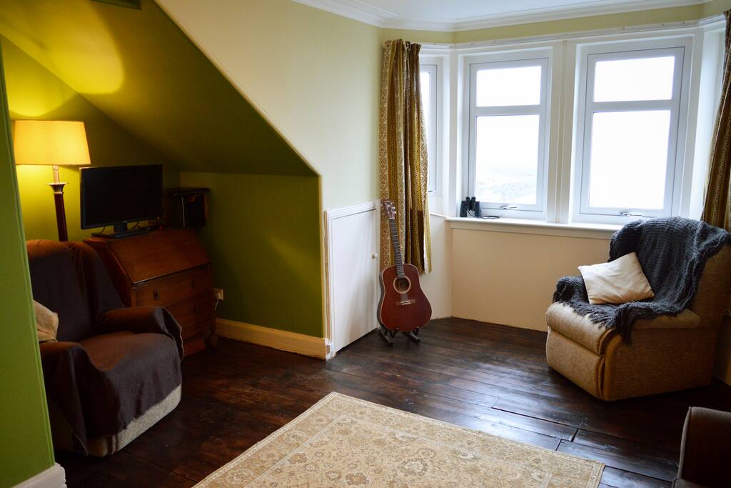 Sitting room with view out to sea