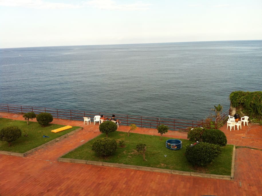 Roof terrace on the sea
