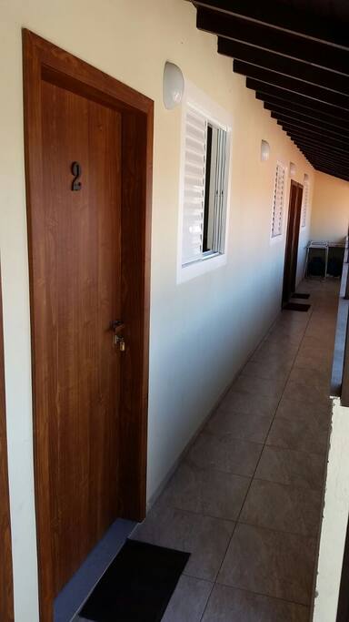 Corredor de acesso aos apartamentos.