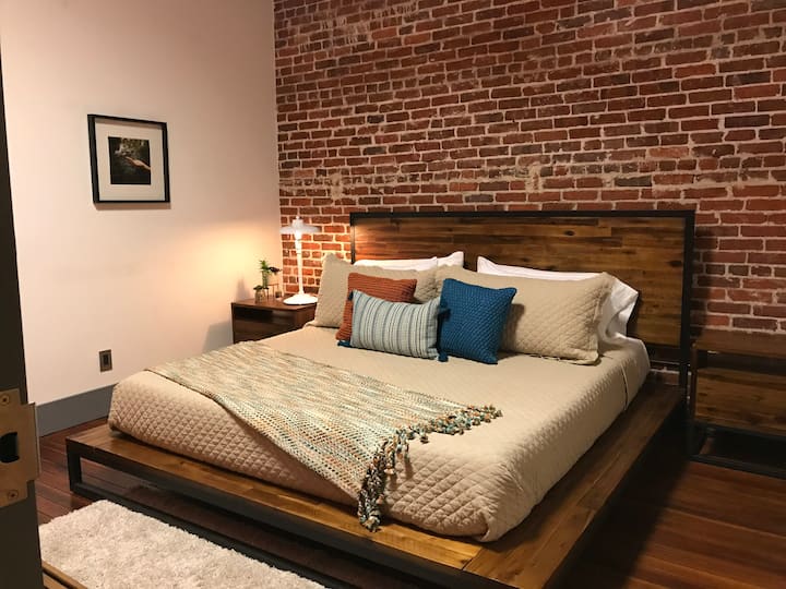 Bedroom #2.  King bed features premium pillows and mattress.  Extra pillows and blankets included.