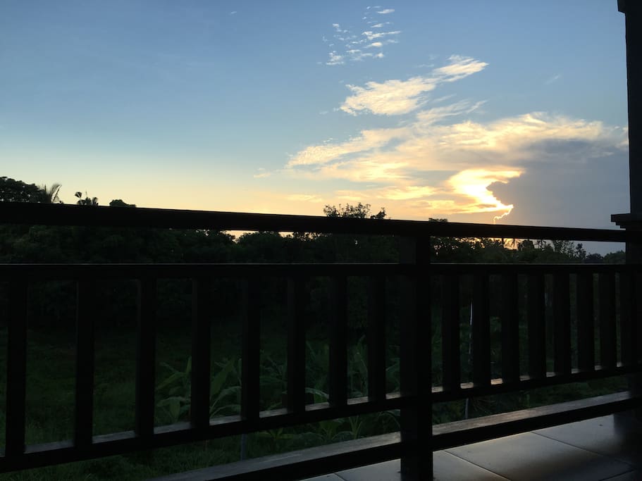 The evening view from room terrace