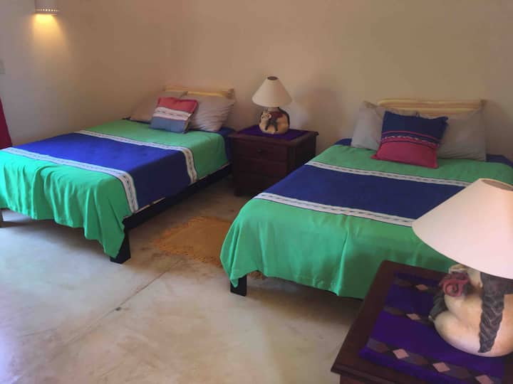 Upstairs bedroom, 2 double / matrimonial beds. New beds 2021