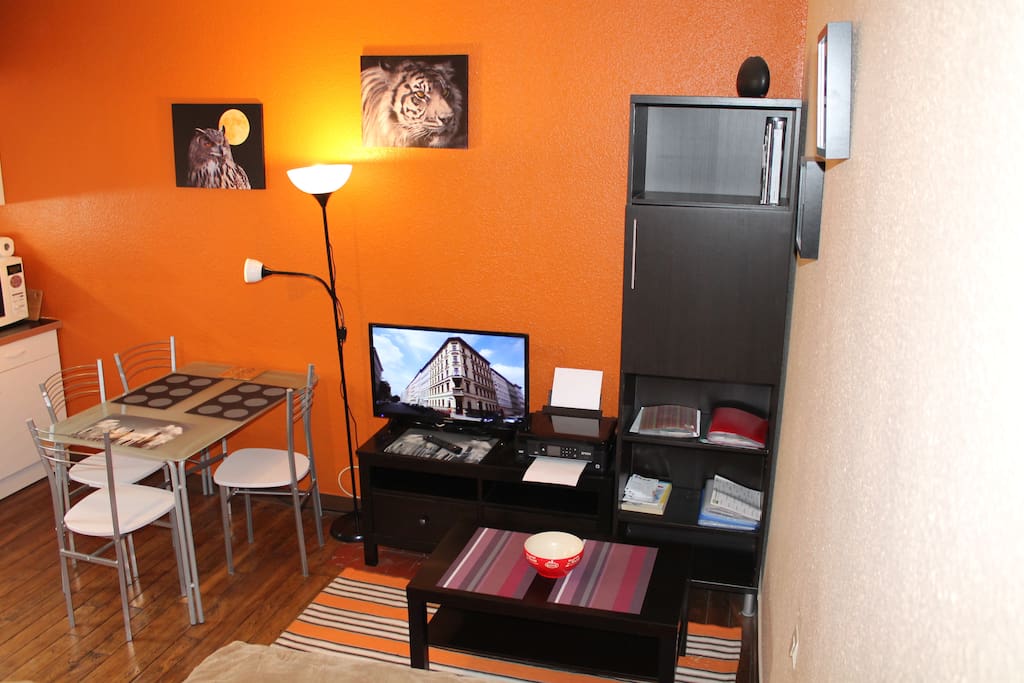 Espace salon / repas / cuisine convivial