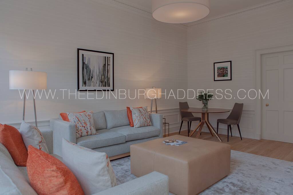 The living room from reverse, elegant and spacious