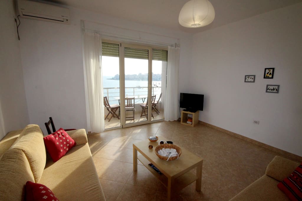 Living room with a fantastic view over the sea