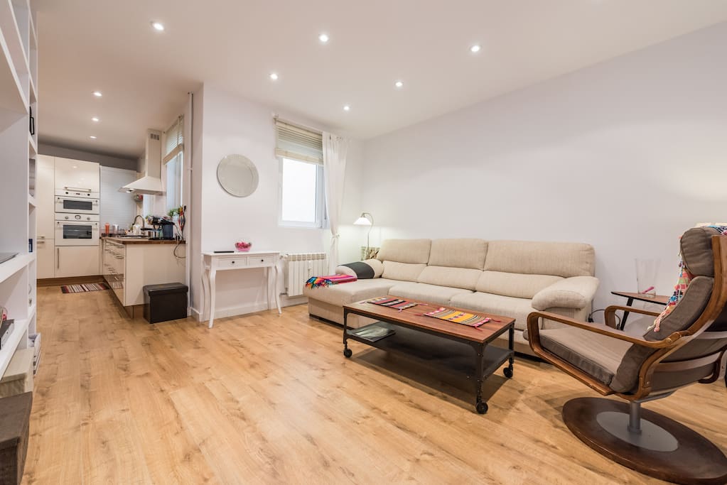 Living room with access to lounge room/kitchen