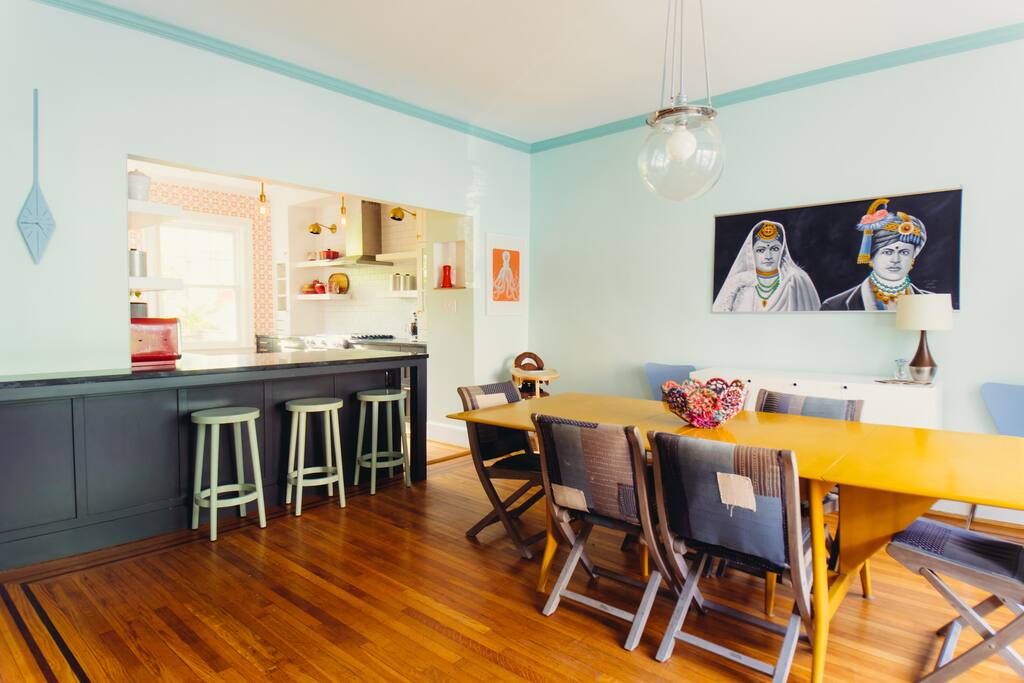 Dining room and kitchen