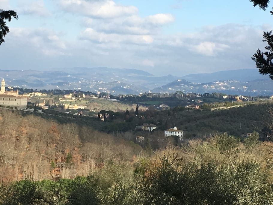 Vista Firenze anche la cupola di Duomo, la Certosa , Fiesole.