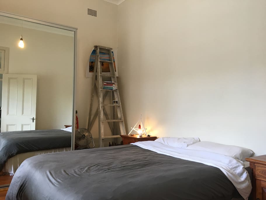 Your Queen sized bed with super comfortable bamboo sheets