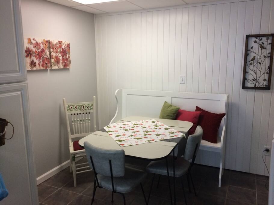 Eat in kitchen, comfortable seating for 4-6.