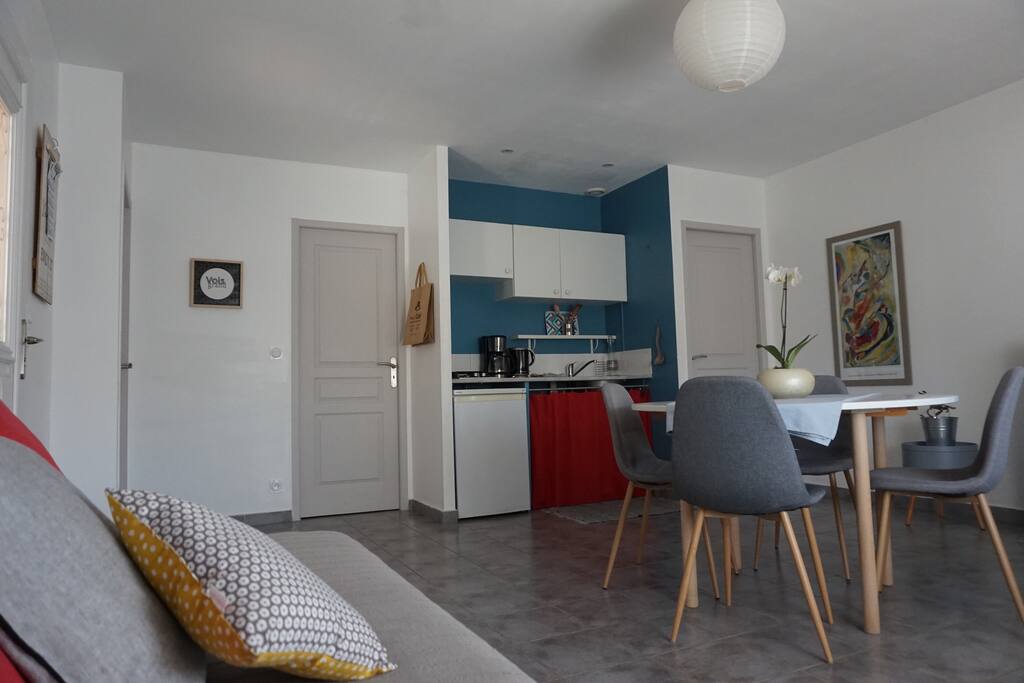 Cuisine ouverte sur salon