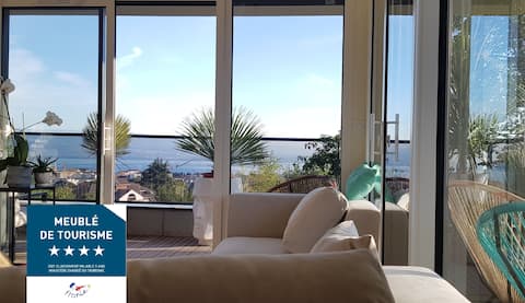 Annonce Airbnb populaire: Panoramic lake and mountain view, not overlooked. à Thonon Les Bains
