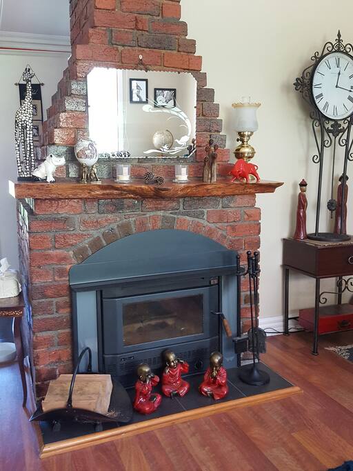 Fire place on a cold night