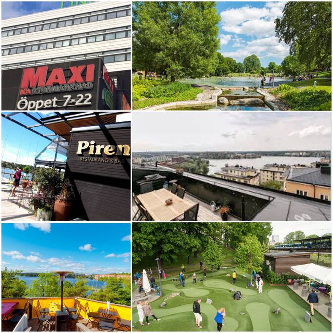 Enstaka minuter från bl.a. Kristineberg tunnelbana, Rålambshovsparken, Solstugan, Fredhällsklipporna, Golfbaren.