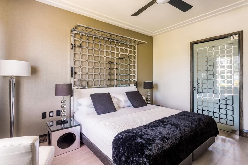 Stylish interior with a King Bed