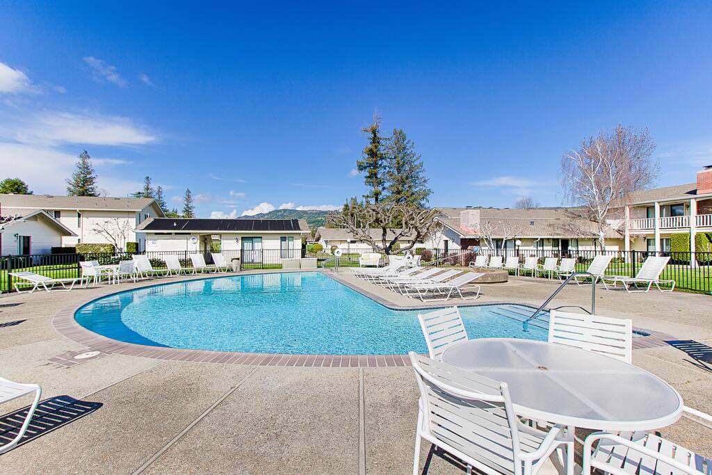Soak up the sun at the nearby community pool.