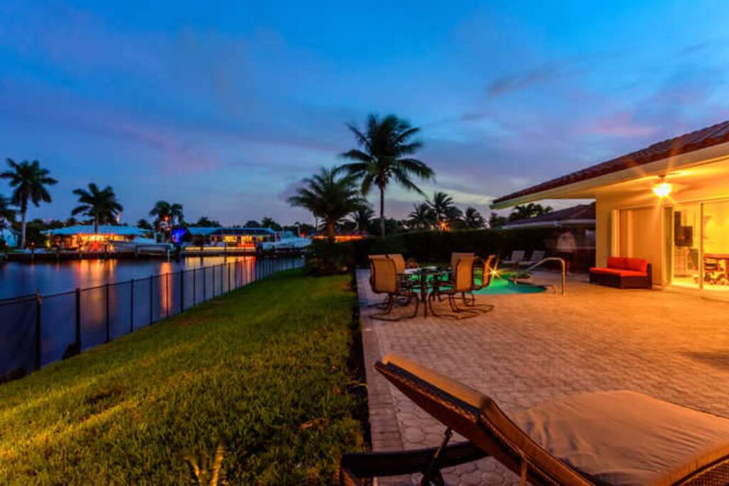 Back Deck At Dusk