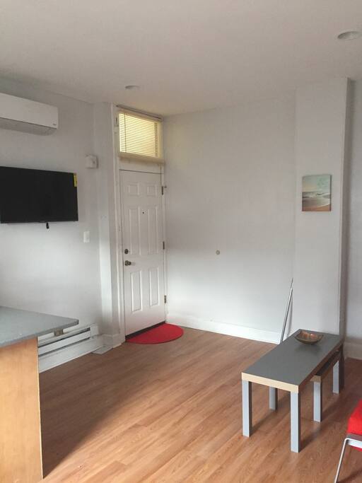 Living room and front door