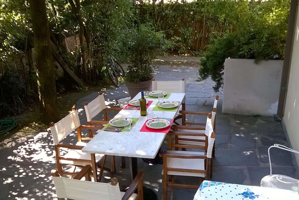 Accesso al giardino dalla cucina