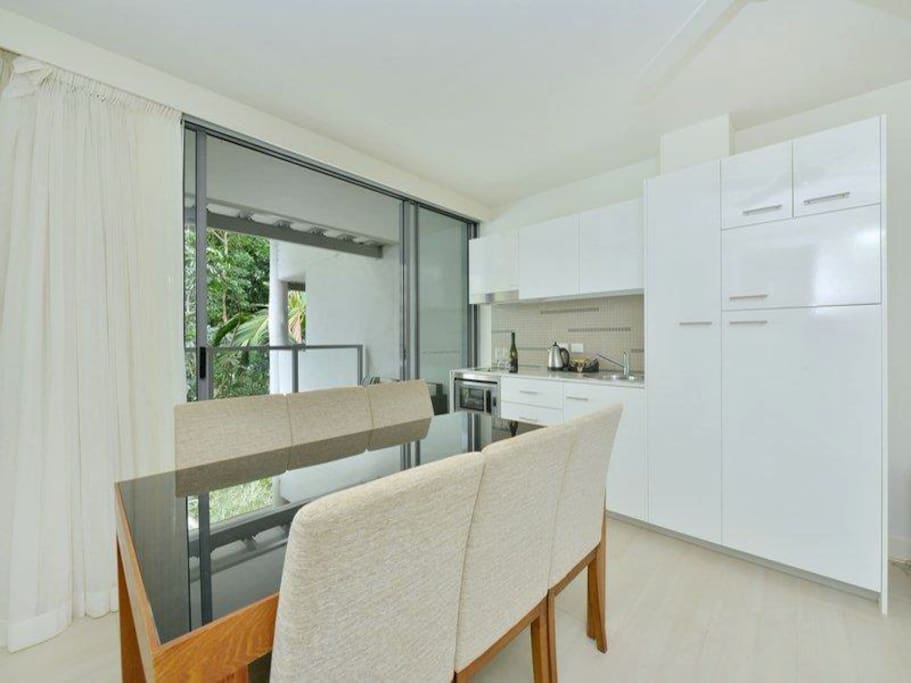 Open plan kitchen dining room