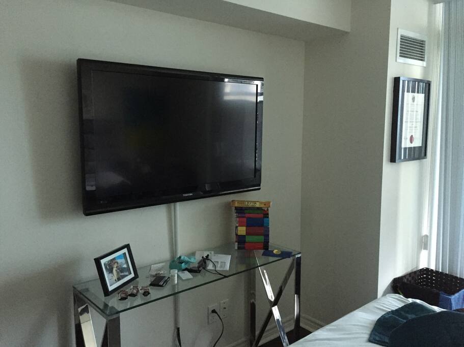 TV in the bedroom to watch from bed