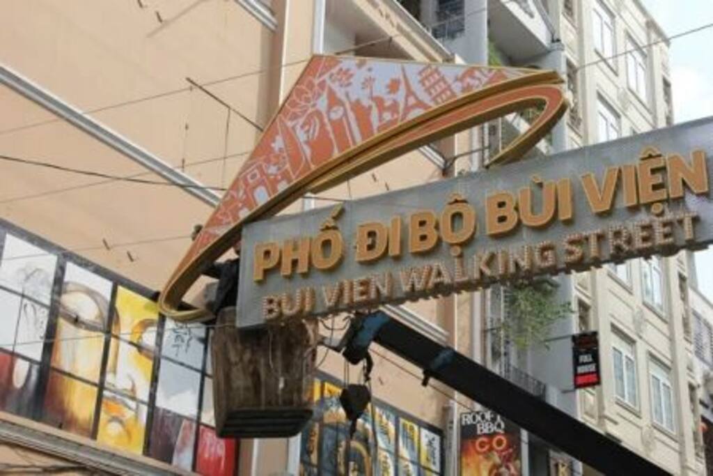 The house is right next to the backpackers street (Bui Vien, Pham Ngu Lao) where you can find many restaurants, cafes, bars, tours, souvenirs....!