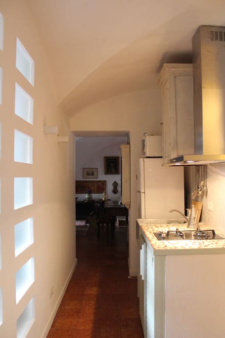 Kitchen with corridor