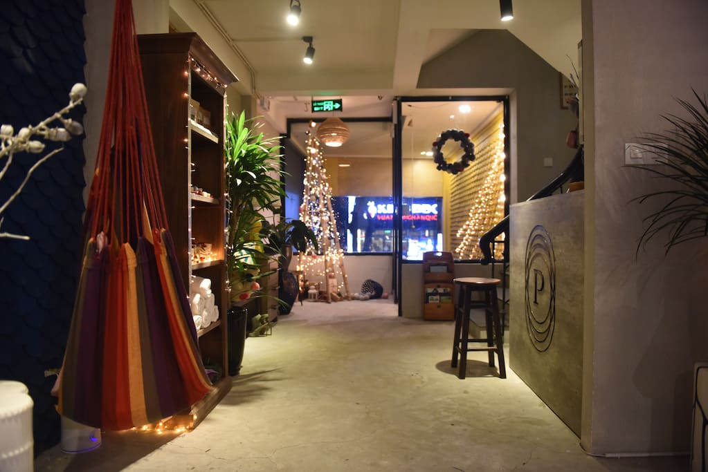 Lobby with Christmas festive decoration