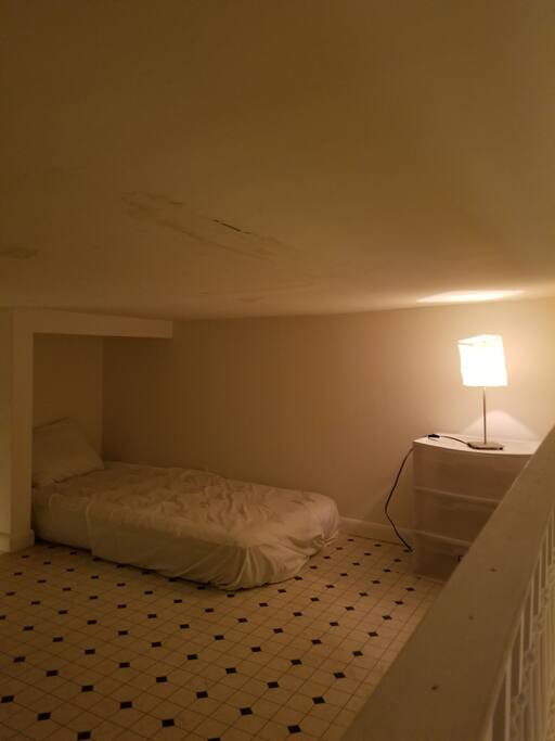 single air bed in loft but can easy fit another bed in the space
