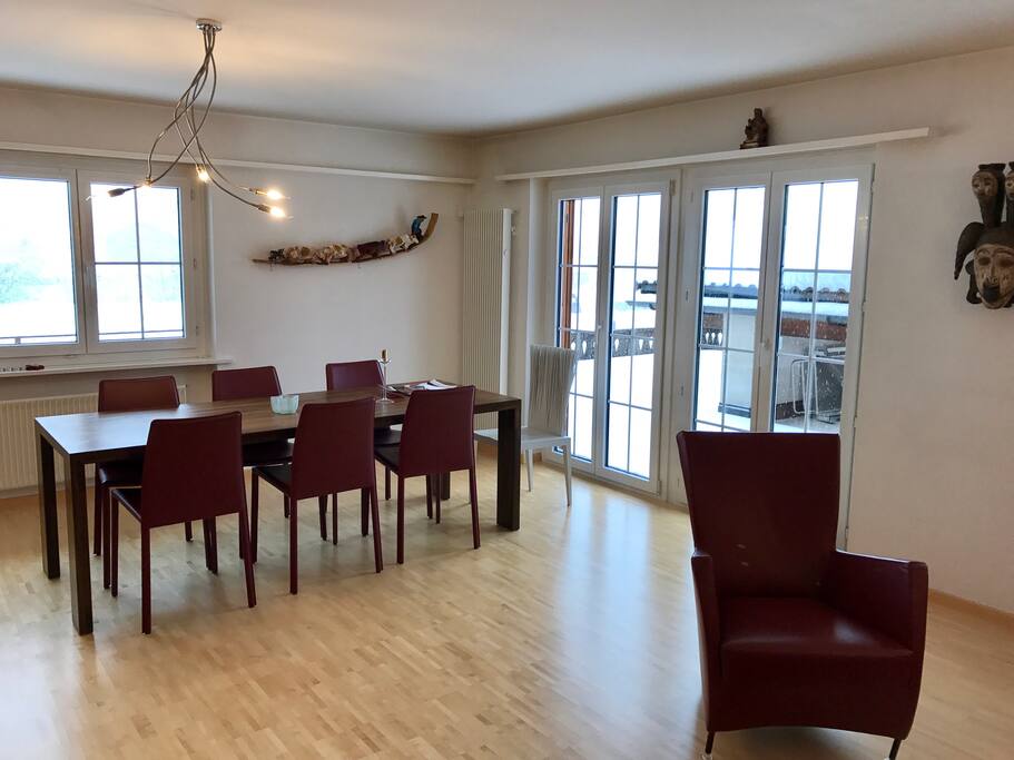 with the dining table