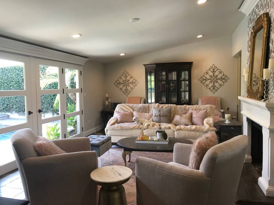 Shared living room perfect for enjoying a relaxing morning coffee or fireside cocktail in the evening.