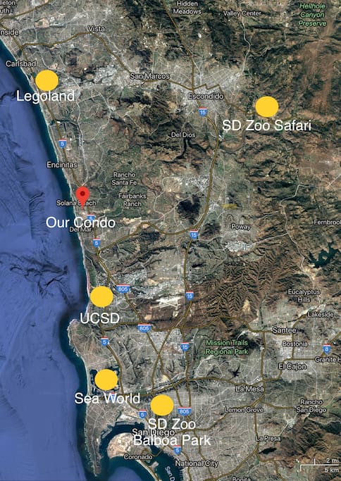 We are centrally located just north of San Diego, perfect for exploring everything from downtown San Diego to Legoland or the San Diego Zoo Safari (Wild Animal Park), and even Disneyland!