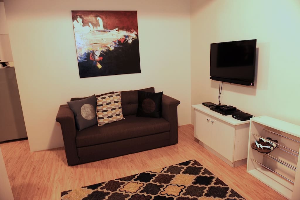 Living Area With Sofa Bed Closed