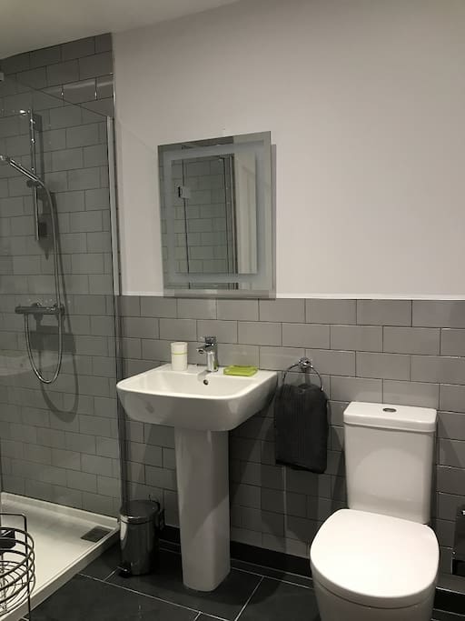 Downstairs en suite with large shower