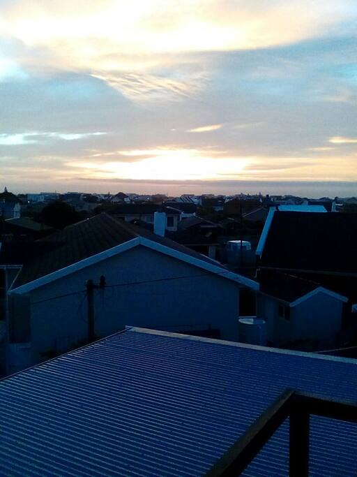 Enjoy the sunrise from your bed in the main bedroom.