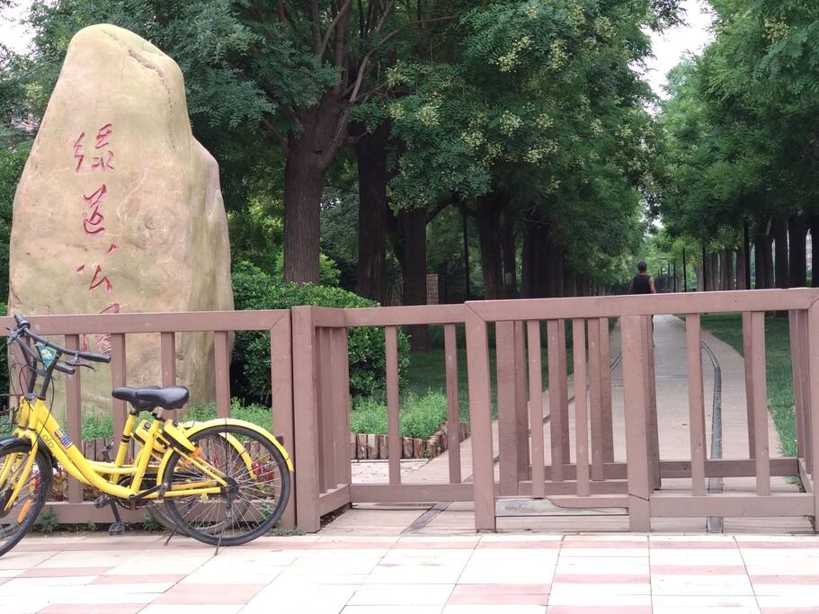 绿道公园沿复兴河几公里,曲径通幽处,复兴河景观有喷泉,莲花,离公寓200米