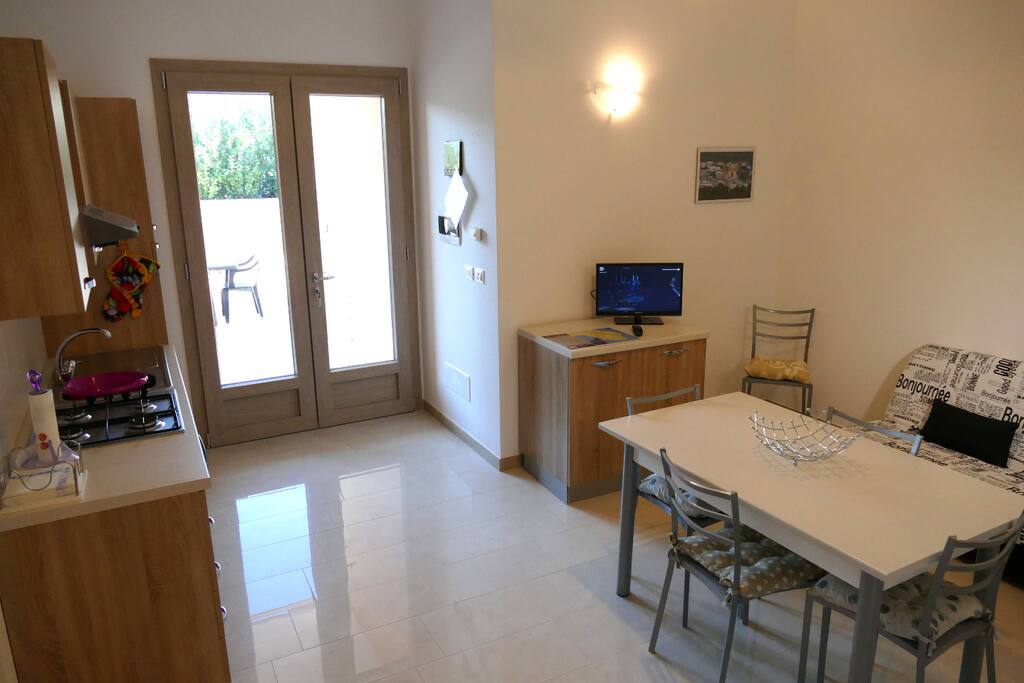 cucina con divano letto