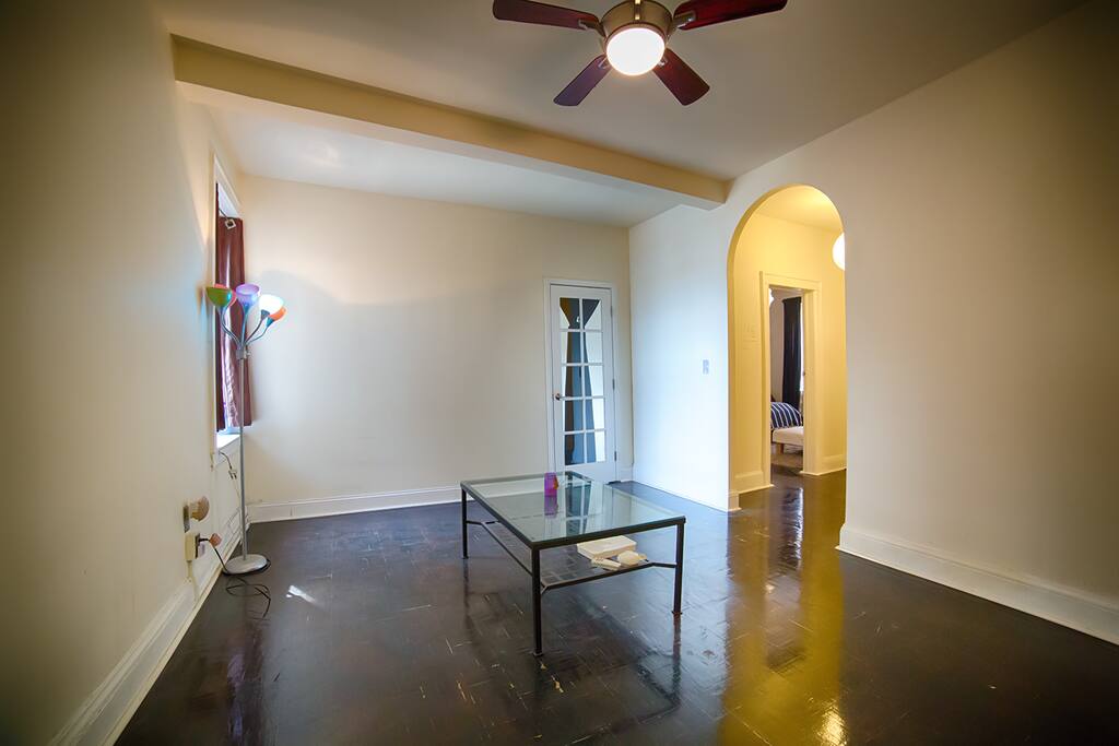Living room lightly furnished