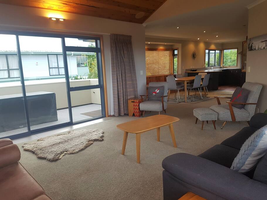 Living room opens onto balcony